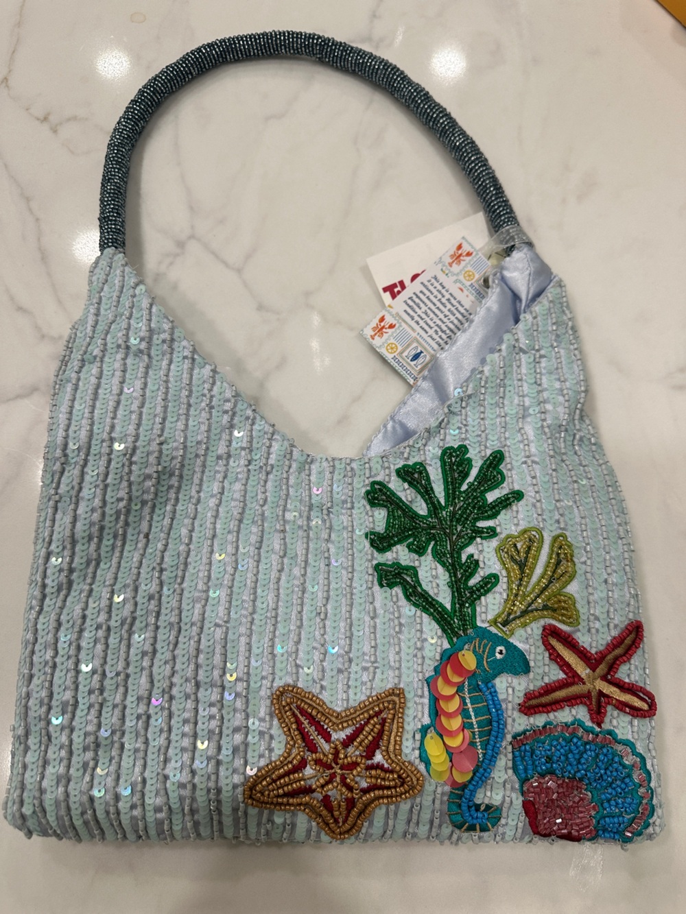 Made in India viral sea creature beaded bag